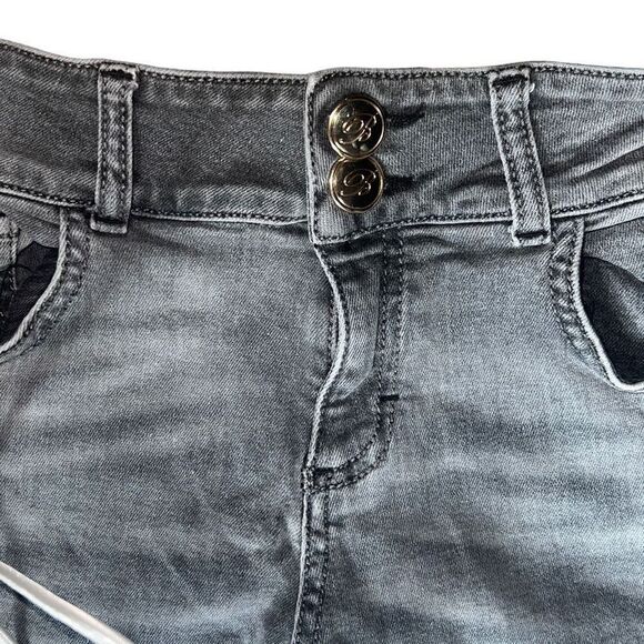 Blumarine Designer Italian Skinny Jeans Distressed Black/Gray Women size 8/44 - Picture 6 of 16